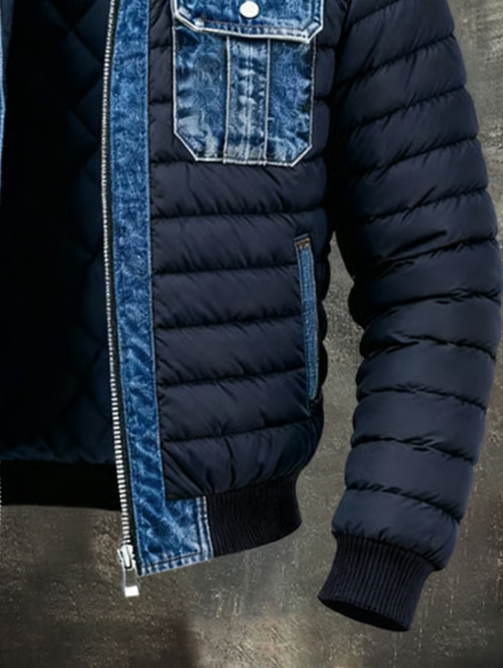 All-Season Hybrid Quilted Denim Jacket