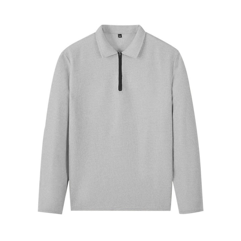 Men's waffle knit set: sweatshirt and straight-leg trousers