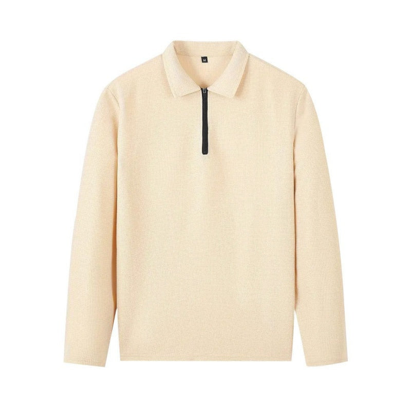 Men's waffle knit set: sweatshirt and straight-leg trousers