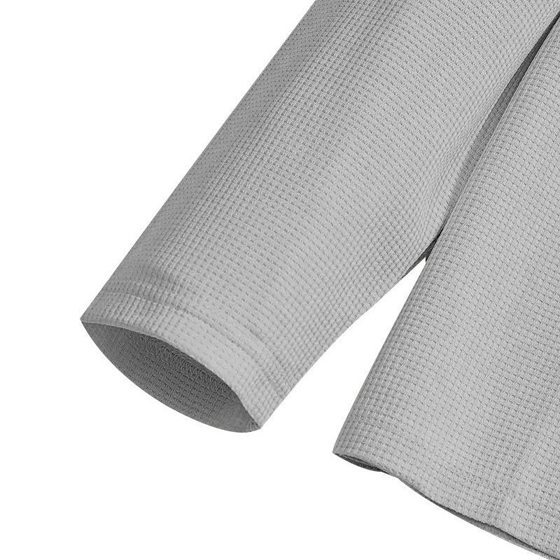 Men's waffle knit set: sweatshirt and straight-leg trousers
